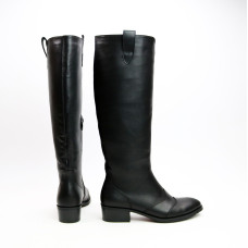 Класичні чоботи із чорної шкіри Арт. 306-5