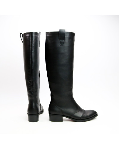 Класичні чоботи із чорної шкіри Арт. 306-5