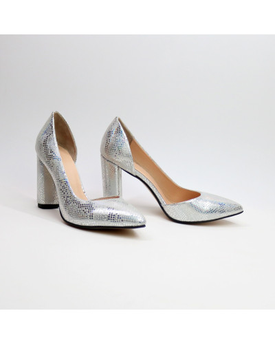 Туфлі-човники з нубуку під пітон Арт. 35-5/24Ок