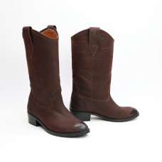 Козаки зі шкіри з ефектом потертості Арт. 306-3