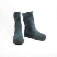 Полусапоги из замши темно-серого цвета Арт. 12-2Ls