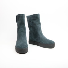 Полусапоги из замши темно-серого цвета Арт. 12-2Ls