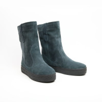 Полусапоги из замши темно-серого цвета Арт. 12-2Ls