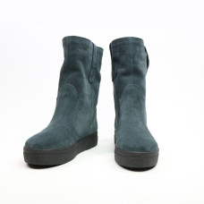 Полусапоги из замши темно-серого цвета Арт. 12-2Ls