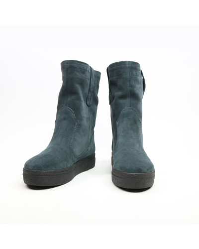 Полусапоги из замши темно-серого цвета Арт. 12-2Ls