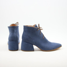 Ботильоны из замши цвета джинс Арт. 657-10/w324Ок