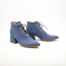 Ботильоны из замши цвета джинс Арт. 657-10/w324Ок