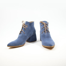 Ботильоны из замши цвета джинс Арт. 657-10/w324Ок