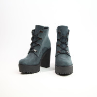 Ботинки темно-серого цвета из замши  Арт. 18-10Al4-0010