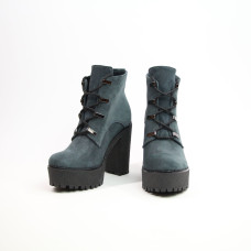 Ботинки темно-серого цвета из замши  Арт. 18-10Al4-0010