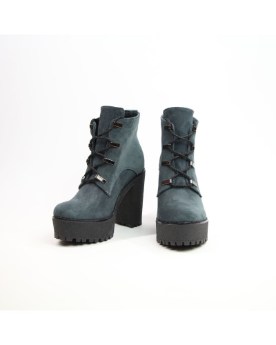 Ботинки темно-серого цвета из замши  Арт. 18-10Al4-0010