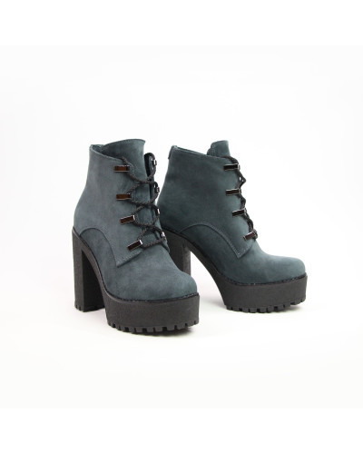 Ботинки темно-серого цвета из замши  Арт. 18-10Al4-0010