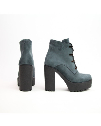 Ботинки темно-серого цвета из замши  Арт. 18-10Al4-0010