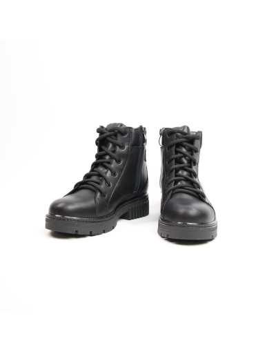 Ботинки со шнуровкой из кожи черного цвета Арт. As-4/17