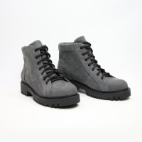 Ботинки со шнуровкой из нубука серого цвета Арт. 51-3/21855