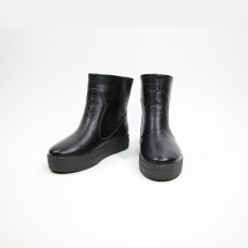 Ботинки из черной ребристой кожи Арт. 12-19Ls