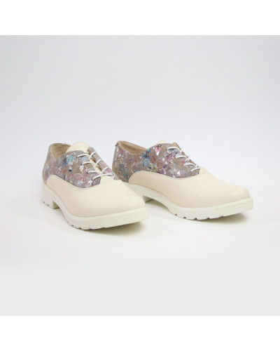 Туфлі з бежевої шкіри Арт. 05-6/129