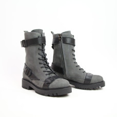 Черевики із сірого нубуку Арт. 12-30R/21855