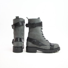 Черевики із сірого нубуку Арт. 12-30R/21855