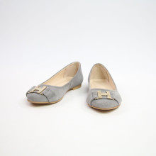 Балетки з світло-сірої замші Арт. 01-1H