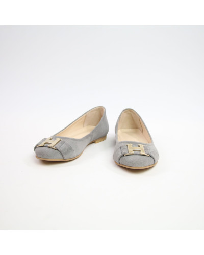 Балетки з світло-сірої замші Арт. 01-1H