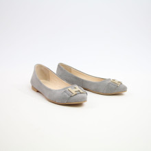 Балетки з світло-сірої замші Арт. 01-1H