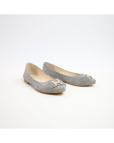 Балетки з світло-сірої замші Арт. 01-1H