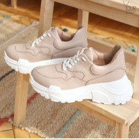 Кросівки з бежевої шкіри Арт. 218-1/21950