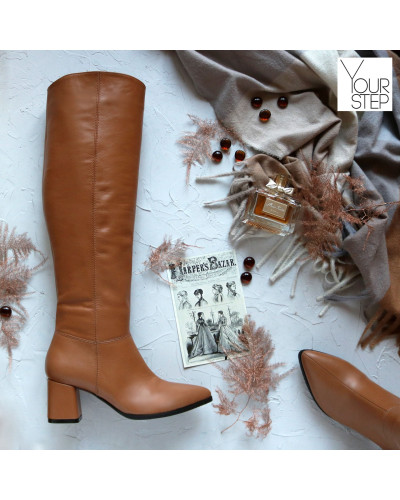 Руді чоботи на підборах Арт. 657-14/47Ок