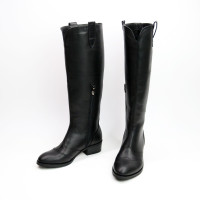 Класичні чоботи із чорної шкіри Арт. 306-5