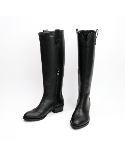 Класичні чоботи із чорної шкіри Арт. 306-5