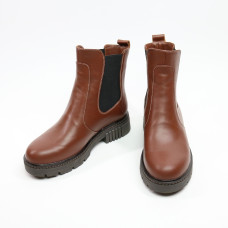 Ботинки Челси из рыжей кожи  Арт. 12-1/As17