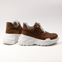 Кросівки бежевого кольору на масивній підошві Арт. 218-1/21950