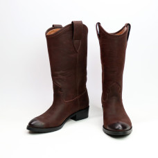 Козаки зі шкіри з ефектом потертості Арт. 306-3