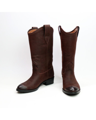 Козаки зі шкіри з ефектом потертості Арт. 306-3