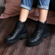 Ботинки со шнуровкой из черной кожи Арт. 51-3/21855