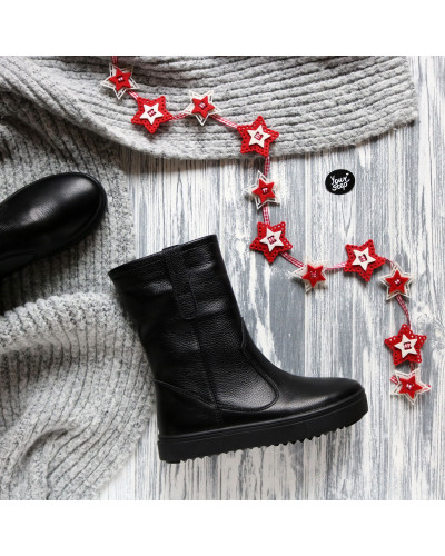 Полусапоги из черной кожи флотар Арт. 12-2/21613