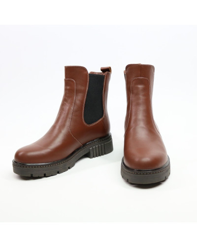 Ботинки Челси из рыжей кожи  Арт. 12-1/As17