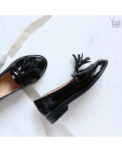 Лакові чорні лофери Арт. 05-15 (Mar4)