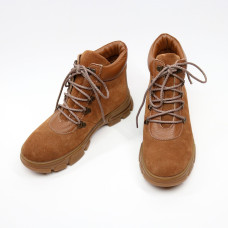 Ботинки со шнуровкой из рыжей замши и кожи Арт. As-3/15