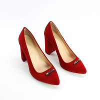 Туфлі-човники червоного кольору Арт. 35-1/44Ок-3690