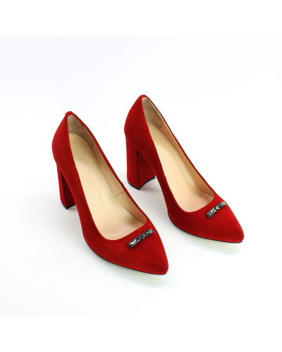 Туфлі-човники червоного кольору Арт. 35-1/44Ок-3690