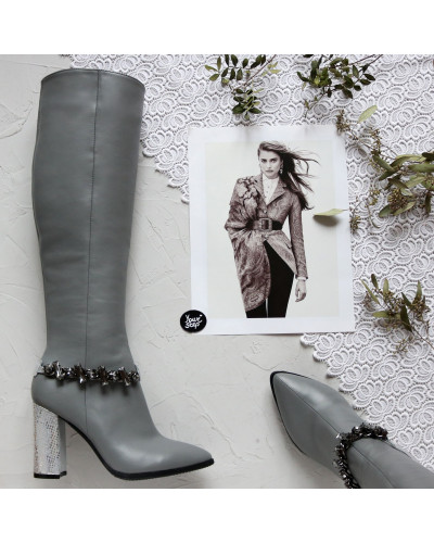 Чоботи на підборах Арт. 35-11/44Ок-3647