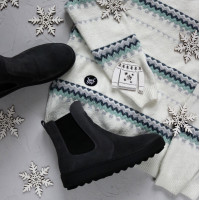 Ботинки из темно-серой замши 12-1(Ls6)