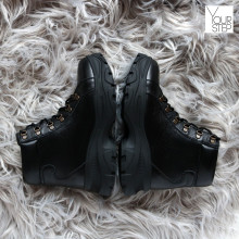 Ботинки со шнуровкой из черной кожи флотар  Арт. As-4/247-P