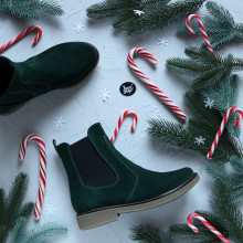 Челсі із замші зеленого кольору 12-1(Sn4)