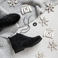 Черевики із сірої замші Арт. 12-20Se