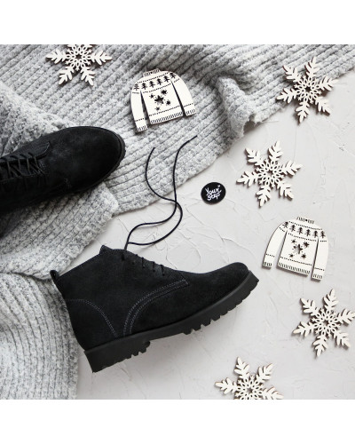 Черевики із сірої замші Арт. 12-20Se