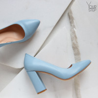 Туфлі-човники блакитного кольору Арт. 35-1/44Ок