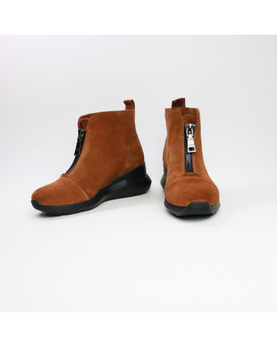 Ботинки из рыжей замши с молнией спереди Арт. As-7/21955